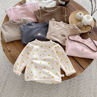 Load image into Gallery viewer, Baby Kid Girls Boys Solid Color Flower Polka dots Animals Cartoon Tops Wholesale 240913140
