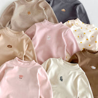 Load image into Gallery viewer, Baby Kid Girls Boys Solid Color Flower Polka dots Animals Cartoon Tops Wholesale 240913140
