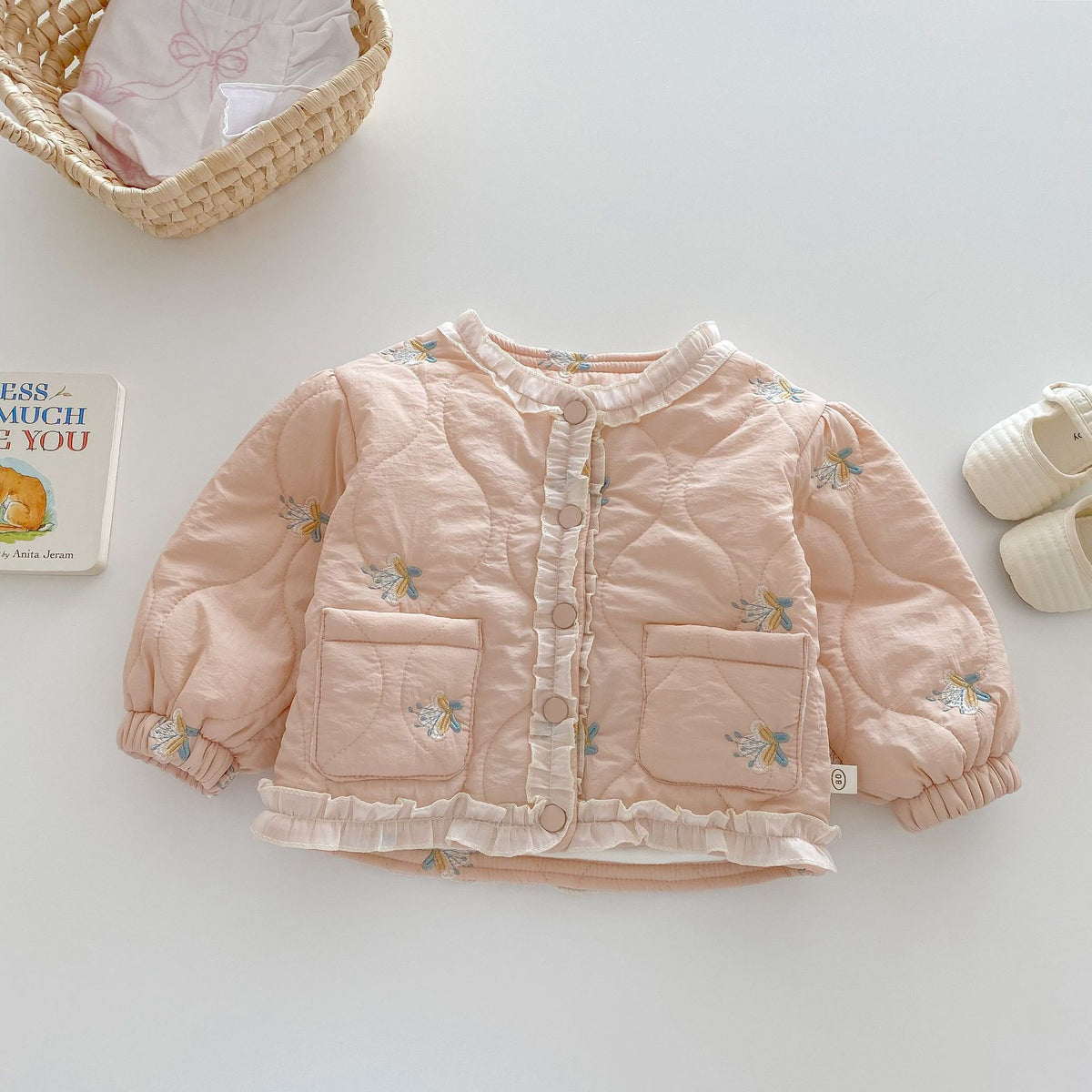 Baby Kid Girls Solid Color Embroidered Jackets Outwears Wholesale 240913173