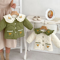 Load image into Gallery viewer, Baby Kid Girls Color-blocking Flower Embroidered Jackets Outwears Wholesale 240913178

