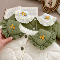 Load image into Gallery viewer, Baby Kid Girls Color-blocking Flower Embroidered Jackets Outwears Wholesale 240913178

