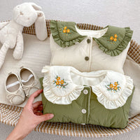 Load image into Gallery viewer, Baby Kid Girls Color-blocking Flower Embroidered Jackets Outwears Wholesale 240913178
