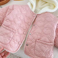 Load image into Gallery viewer, Baby Kid Girls Color-blocking Love heart Jackets Outwears Wholesale 240913196
