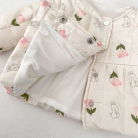 Load image into Gallery viewer, Baby Kid Girls Winter Flower Animals Print Jackets Outwears Wholesale 240913205

