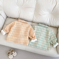 Load image into Gallery viewer, Baby Kid Girls Checked Jackets Outwears Wholesale 240913209
