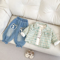 Load image into Gallery viewer, Baby Kid Girls Checked Jackets Outwears Wholesale 240913209
