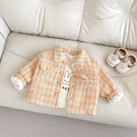 Load image into Gallery viewer, Baby Kid Girls Checked Jackets Outwears Wholesale 240913209
