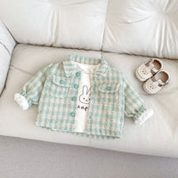 Load image into Gallery viewer, Baby Kid Girls Checked Jackets Outwears Wholesale 240913209
