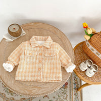 Load image into Gallery viewer, Baby Kid Girls Checked Jackets Outwears Wholesale 240913209
