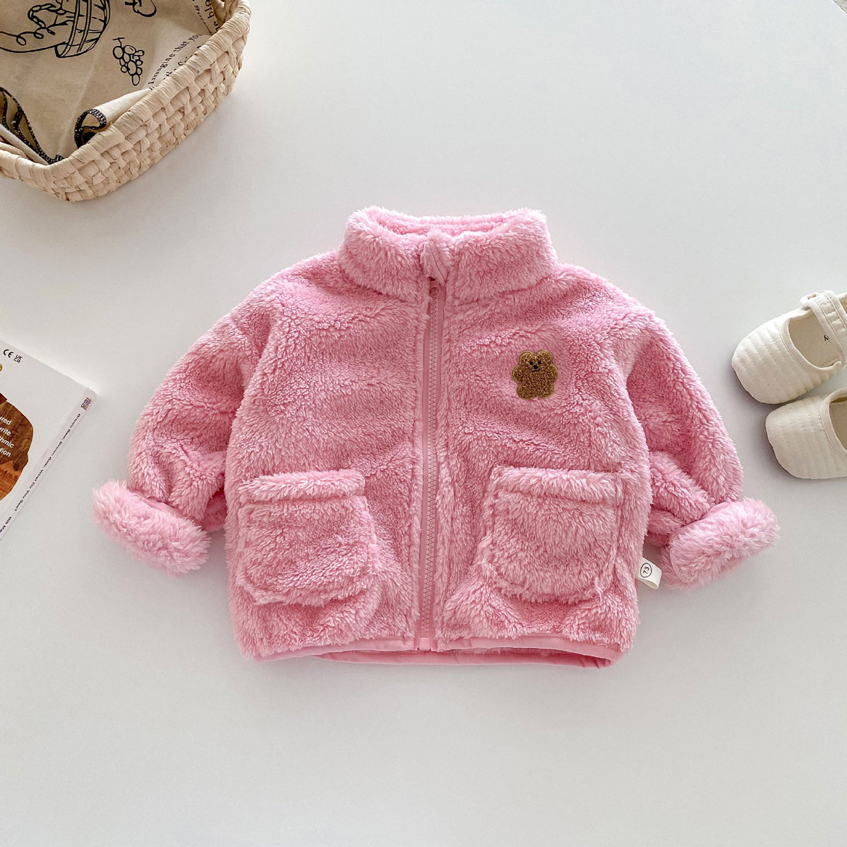 Baby Kid Girls Boys Solid Color Cartoon Jackets Outwears Wholesale 240913216