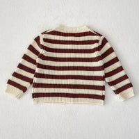 Load image into Gallery viewer, 2 Pieces Set Baby Kid Girls Autumn Winter Striped Cardigan And Shorts Wholesale 240913223
