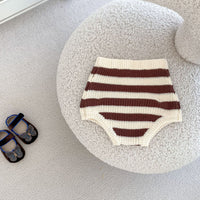 Load image into Gallery viewer, 2 Pieces Set Baby Kid Girls Autumn Winter Striped Cardigan And Shorts Wholesale 240913223
