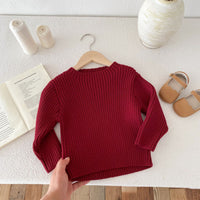 Load image into Gallery viewer, Baby Kid Unisex Solid Color Sweaters Wholesale 24091327
