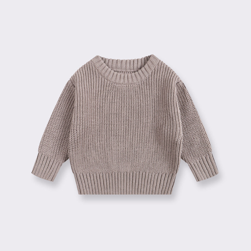 Baby Kid Girls Boys Solid Color Sweaters Wholesale 24091334