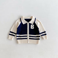 Load image into Gallery viewer, Baby Kid Girls Boys Color-blocking Embroidered Cardigan Wholesale 24091344
