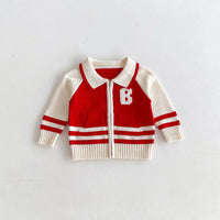 Load image into Gallery viewer, Baby Kid Girls Boys Color-blocking Embroidered Cardigan Wholesale 24091344
