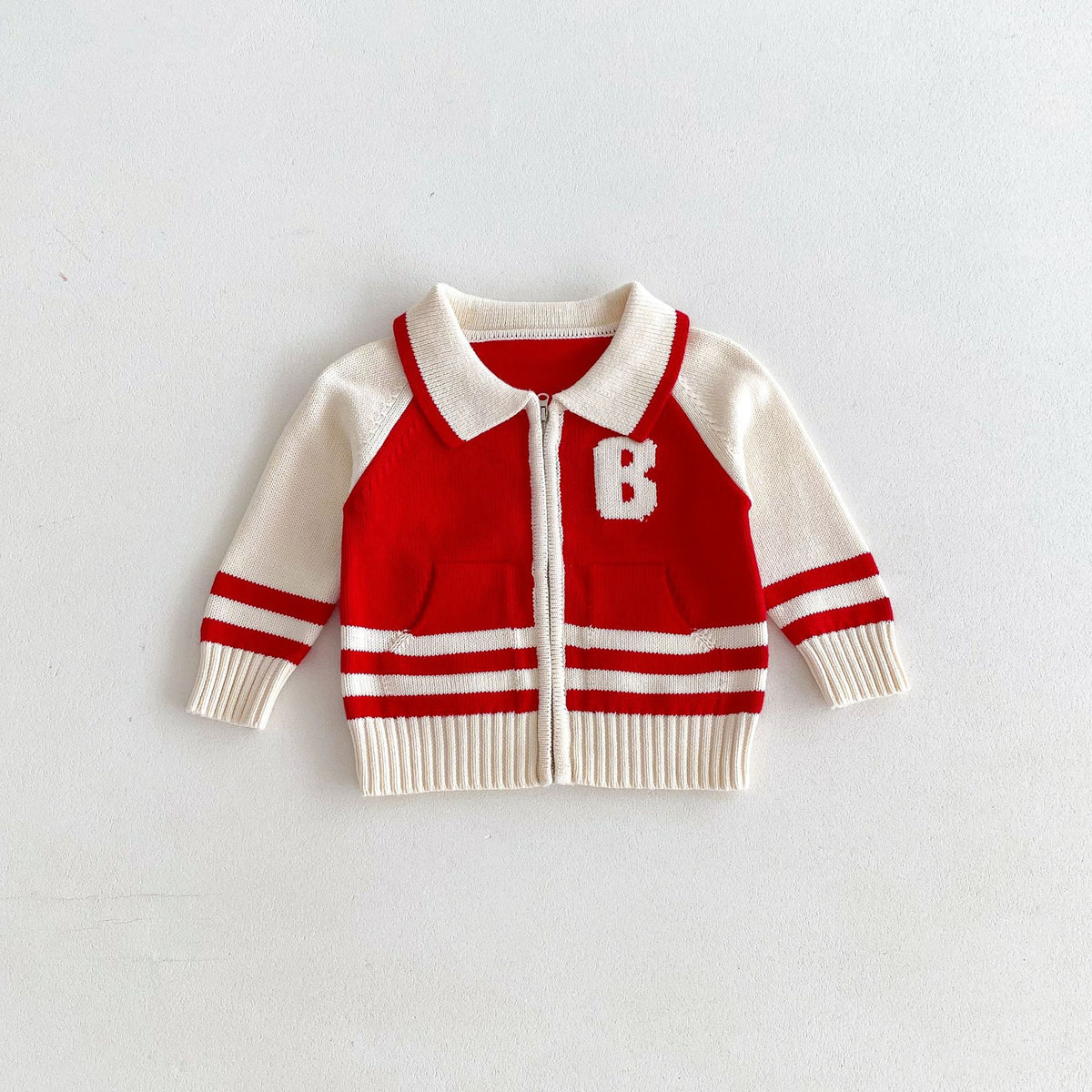 Baby Kid Girls Boys Color-blocking Embroidered Cardigan Wholesale 24091344