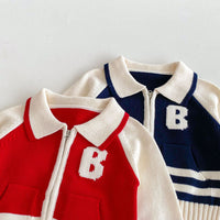 Load image into Gallery viewer, Baby Kid Girls Boys Color-blocking Embroidered Cardigan Wholesale 24091344
