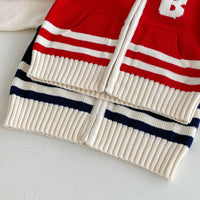 Load image into Gallery viewer, Baby Kid Girls Boys Color-blocking Embroidered Cardigan Wholesale 24091344
