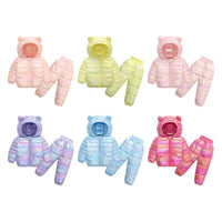 Load image into Gallery viewer, 2 Pieces Set Baby Kid Girls Boys Color-blocking Jackets Outwears And Pants Wholesale 24091356
