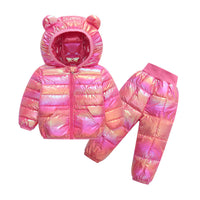 Load image into Gallery viewer, 2 Pieces Set Baby Kid Girls Boys Color-blocking Jackets Outwears And Pants Wholesale 24091356
