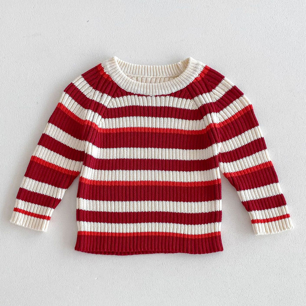 Baby Kid Girls Striped Color-blocking Sweaters Wholesale 24091361