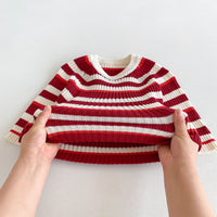 Load image into Gallery viewer, Baby Kid Girls Striped Color-blocking Sweaters Wholesale 24091361
