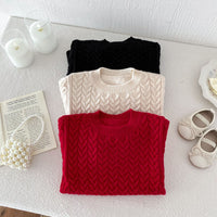 Load image into Gallery viewer, Baby Kid Girls Solid Color Crochet Dresses Wholesale 24091366
