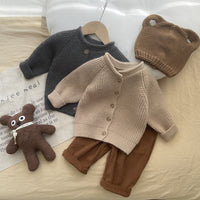 Load image into Gallery viewer, Baby Kid Girls Boys Solid Color Cardigan Wholesale 24091374
