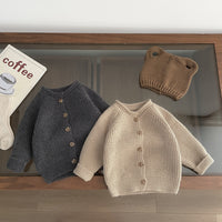 Load image into Gallery viewer, Baby Kid Girls Boys Solid Color Cardigan Wholesale 24091374
