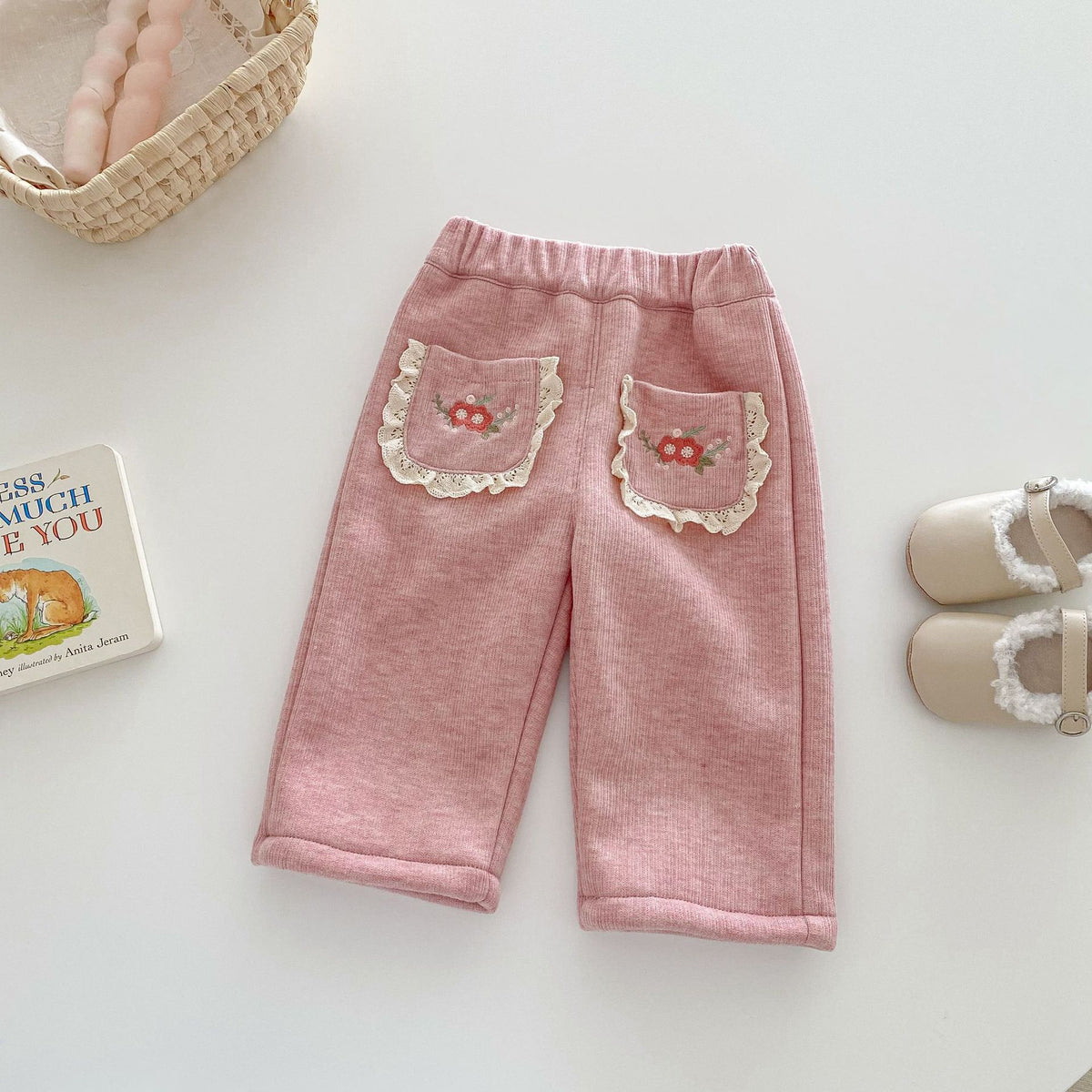 Baby Kid Girls Flower Embroidered Pants Wholesale 24091390