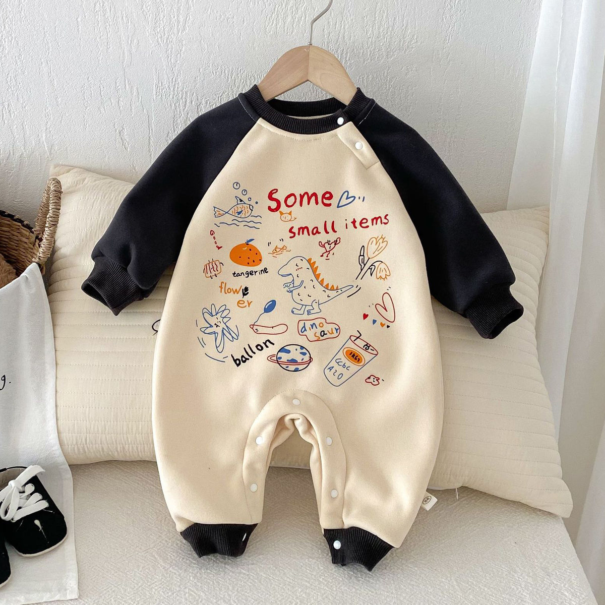 Baby Boys Color-blocking Cartoon Print Jumpsuits Wholesale 24091392