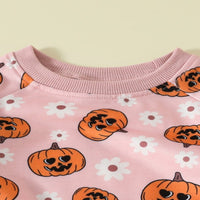 Load image into Gallery viewer, 2 Pieces Set Baby Kid Girls Boys Halloween Flower Tops And Pants Wholesale 24092601
