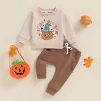 Load image into Gallery viewer, 2 Pieces Set Baby Kid Girls Boys Letters Tops And Solid Color Pants Wholesale 24092607
