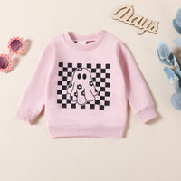 Load image into Gallery viewer, 2 Pieces Set Baby Kid Girls Checked Tops And Solid Color Pants Wholesale 24092611
