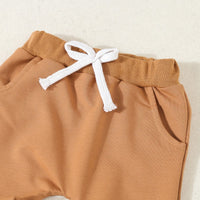 Load image into Gallery viewer, 2 Pieces Set Baby Kid Girls Boys Letters Tops And Solid Color Pants Wholesale 24092613
