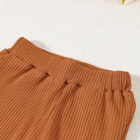 Load image into Gallery viewer, 2 Pieces Set Baby Kid Girls Halloween Letters Flower Tops And Solid Color Pants Wholesale 24092614
