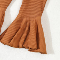 Load image into Gallery viewer, 2 Pieces Set Baby Kid Girls Halloween Letters Flower Tops And Solid Color Pants Wholesale 24092614
