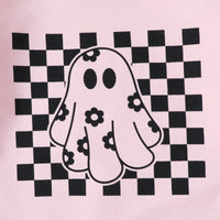 Load image into Gallery viewer, Baby Girls Checked Print Halloween Rompers Wholesale 24092617
