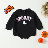 Load image into Gallery viewer, Baby Girls Boys Letters Embroidered Halloween Rompers Wholesale 24092618
