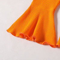 Load image into Gallery viewer, 2 Pieces Set Baby Kid Girls Halloween Letters Tops And Solid Color Pants Wholesale 24092624
