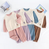 Load image into Gallery viewer, Kid Girls Boys Color-blocking Cartoon Sleepwears Wholesale 24102309
