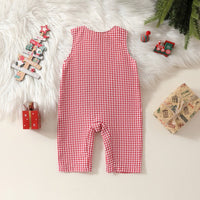 Load image into Gallery viewer, Baby Girls Checked Cartoon Christmas Jumpsuits Wholesale 24110102
