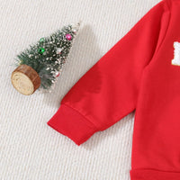 Load image into Gallery viewer, 2 Pieces Set Baby Kid Girls Christmas Letters Embroidered Tops And Star Pants Wholesale 24110103
