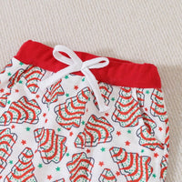 Load image into Gallery viewer, 2 Pieces Set Baby Kid Girls Christmas Letters Embroidered Tops And Star Pants Wholesale 24110103
