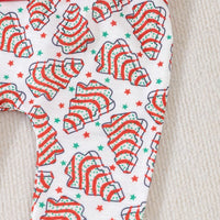 Load image into Gallery viewer, 2 Pieces Set Baby Kid Girls Christmas Letters Embroidered Tops And Star Pants Wholesale 24110103
