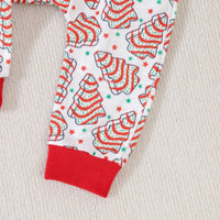 Load image into Gallery viewer, 2 Pieces Set Baby Kid Girls Christmas Letters Embroidered Tops And Star Pants Wholesale 24110103
