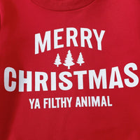 Load image into Gallery viewer, Kid Girls Boys Letters Christmas Tops Wholesale 24110104
