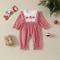 Load image into Gallery viewer, Baby Girls Striped Cartoon Christmas Jumpsuits Wholesale 24110106
