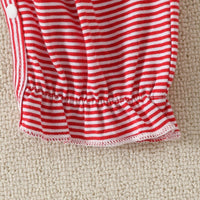 Load image into Gallery viewer, Baby Girls Striped Cartoon Christmas Jumpsuits Wholesale 24110106
